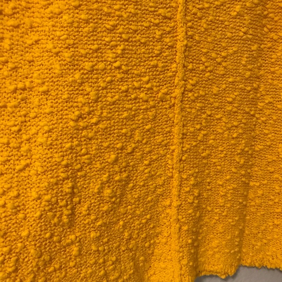 Anne Pinkerton Yellow Sweater Dress Tunic Raw Edge - Picture 5 of 9